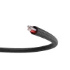 Audio pikenduskaabel Vention 3.5 mm 1.5 m, isane-pistikust emasesse, puuvillapõimikuga, must metalne viimistlus
