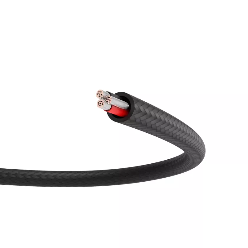 Audio pikenduskaabel Vention 3.5 mm 1.5 m, isane-pistikust emasesse, puuvillapõimikuga, must metalne viimistlus