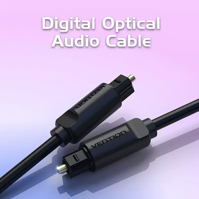 Optiline fiiberheli kaabel Vention 1M Must TOSLINK Isane - Isane