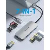 Vention USB-C dokkimisjaam, HDMI, USB 3.0x3, SD, TF, PD 100W, hall