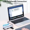 Dokkimisjaam Vention mitmeotstarbeline USB-C HDMI-le USB3.0x3 RJ45 SD TF TRRS 3,5 mm PD 0,15 m hall alumiiniumsulam