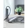 Dokkimisjaam Vention mitmeotstarbeline USB-C HDMI-le USB3.0x3 RJ45 SD TF TRRS 3,5 mm PD 0,15 m hall alumiiniumsulam
