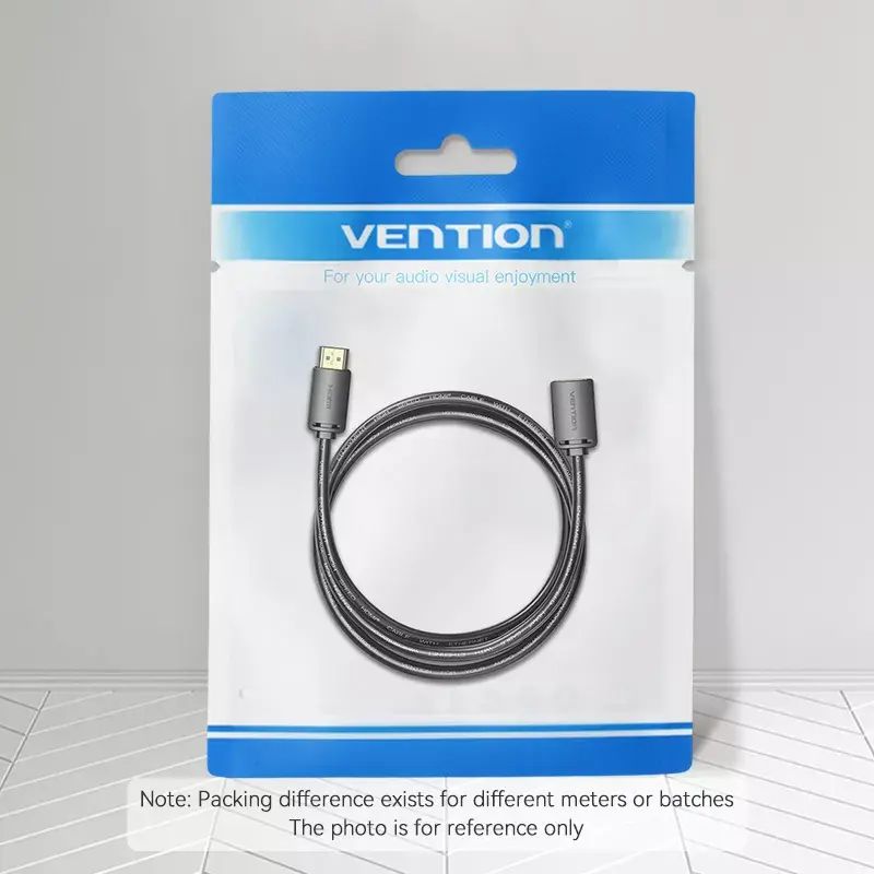 HDMI-kaabel Vention AHCBF 1 m, HDMI-A isane HDMI-A emasele, 18 Gbit/s, 4K, must
