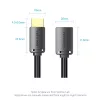 HDMI-kaabel Vention AHCBF 1 m, HDMI-A isane HDMI-A emasele, 18 Gbit/s, 4K, must