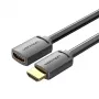 HDMI-kaabel Vention HDMI-A isane HDMI-A emasele 2 m, HDMI 2.0 18 Gbit/s, 4K, kullatud pistikutega, must