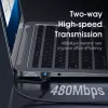 USB 2.0 A–A kaabel Vention 2 m, must PVC, USB A USB A-le, 0,48 Gbit/s