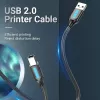 USB 2.0 A-isane B-isasele kaabel 3 m — Vention — must PVC, 480 Mbit/s, 2 A