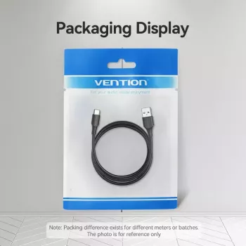Vention USB 2.0 A-isane C-isasele 3A kaabel 0,25M Must