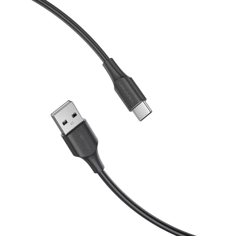 Vention USB 2.0 A-isane C-isasele 3A kaabel 0,25M Must