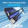 Vention USB 2.0 A-isane C-isasele 3A kaabel 0,25M Must