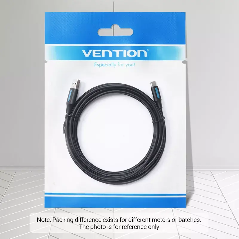Vention USB 2.0 A-pistik USB C isasele 3A kaabel 0,5 m must