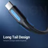 Vention USB 2.0 A-pistik USB C isasele 3A kaabel 0,5 m must
