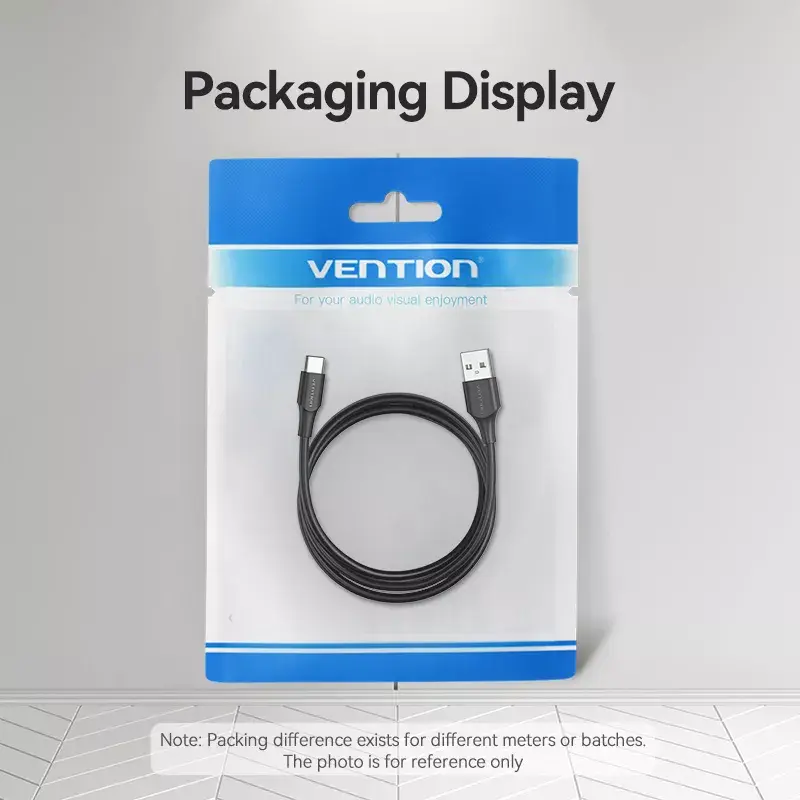 Vention USB 2.0 A-pistik C isasele 3A kaabel 0,5 m must