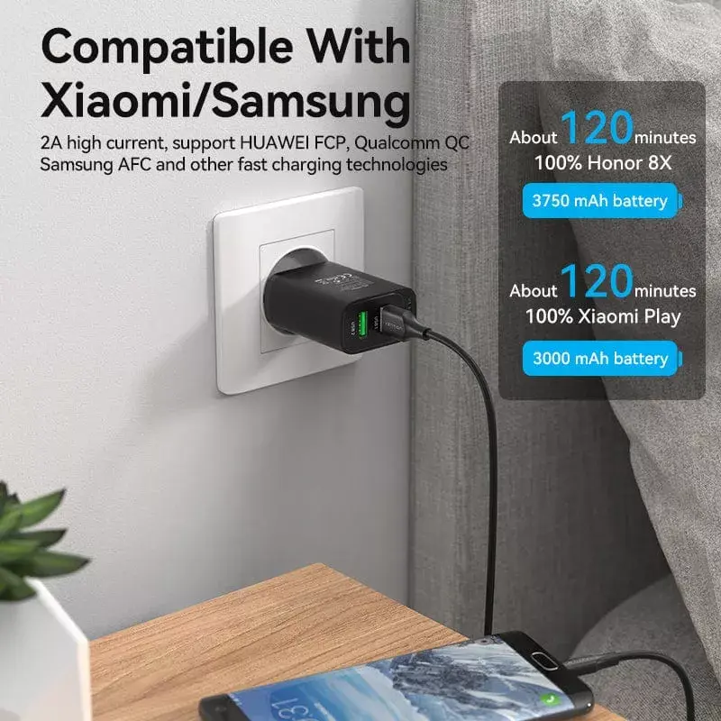 Vention USB 2.0 A-pistik Micro-B isasele 2A kaabel 2 m must