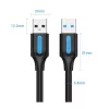 USB A–A kaabel Vention CONBD 0,5 m, USB 3.2 Gen 1 (5 Gbit/s), must
