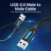 USB A–A kaabel Vention CONBD 0,5 m, USB 3.2 Gen 1 (5 Gbit/s), must