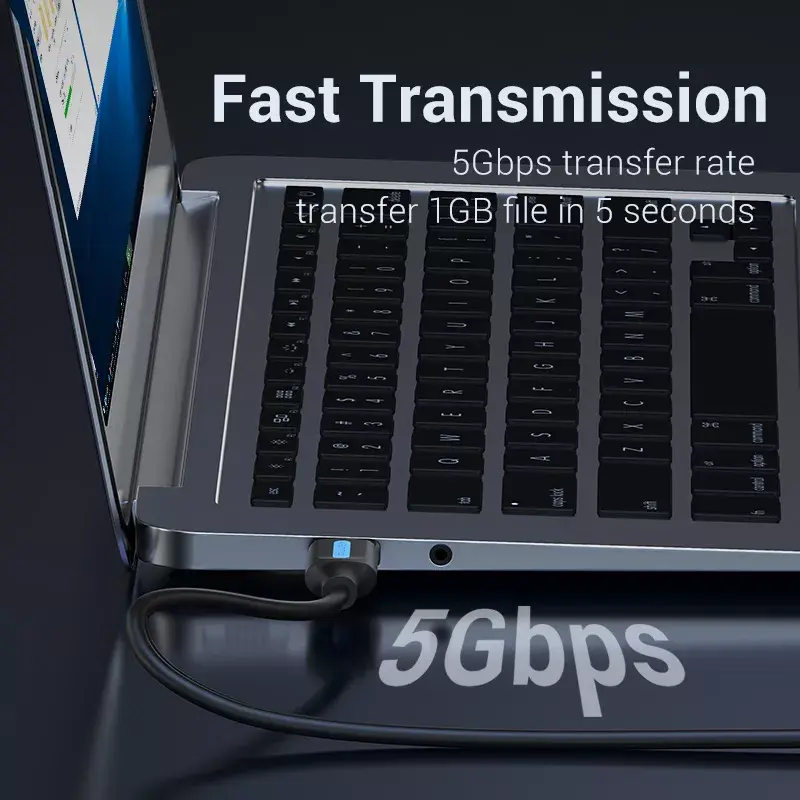 USB A–A kaabel Vention CONBD 0,5 m, USB 3.2 Gen 1 (5 Gbit/s), must