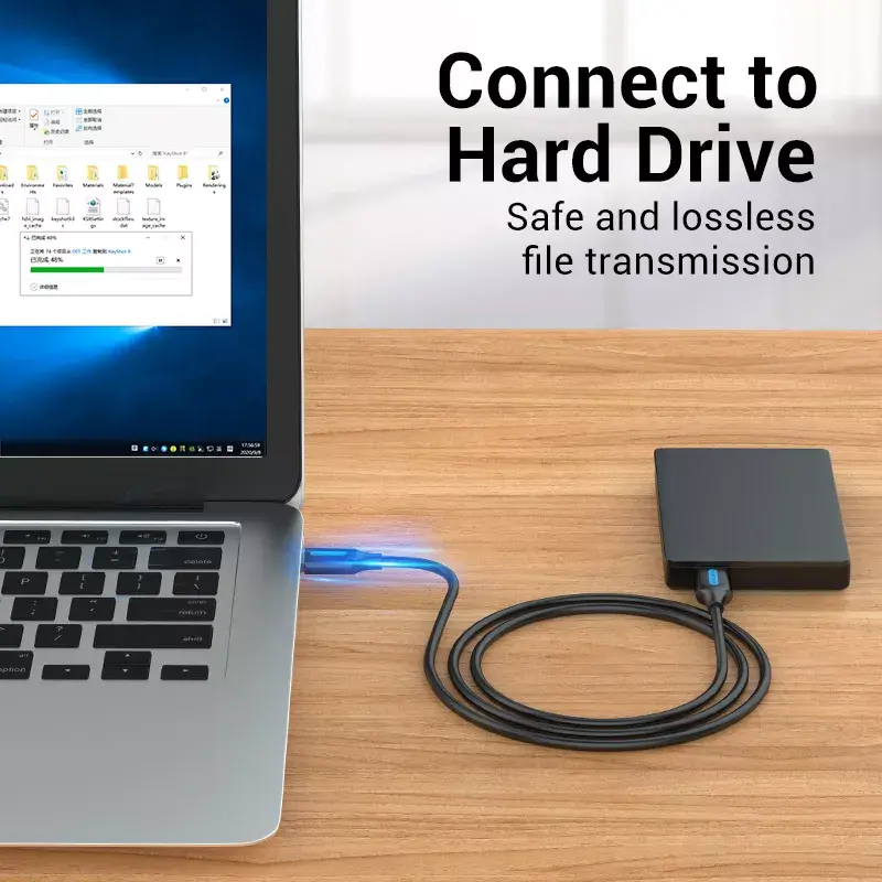 USB A–A kaabel Vention CONBD 0,5 m, USB 3.2 Gen 1 (5 Gbit/s), must