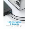 Vention USB 3.0 A–B kaabel 3 m — USB 3.2 Gen 1 (5 Gbit/s), must, nikkeldatud pistikud