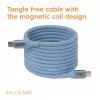 CLUB3D USB-C® Magnetic-Coil 240W PD3.1 Blue kaabel 2m / 6.56ft Fast Charging