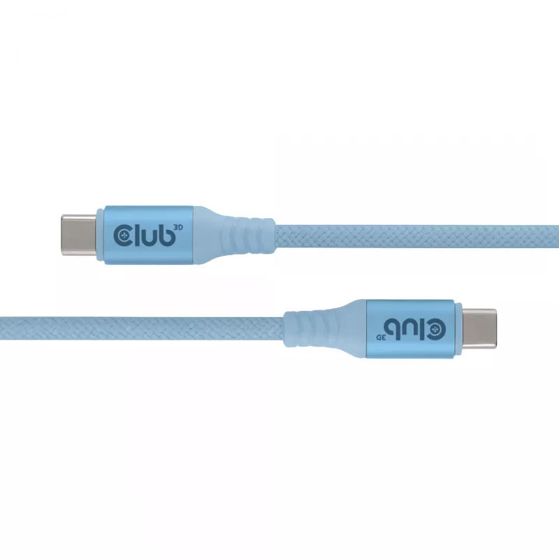 CLUB3D USB-C® Magnetic-Coil 240W PD3.1 Blue kaabel 2m / 6.56ft Fast Charging