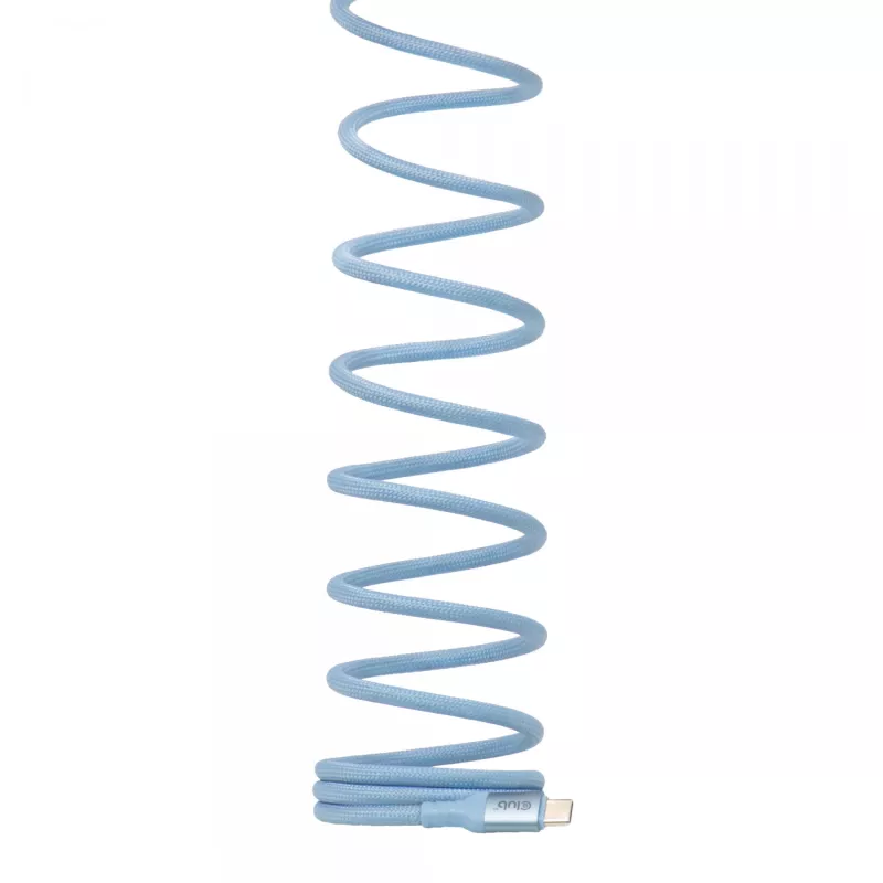 CLUB3D USB-C® Magnetic-Coil 240W PD3.1 Blue kaabel 2m / 6.56ft Fast Charging