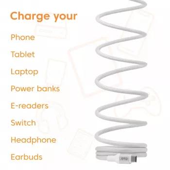 USB-C magnetpooliga kaabel Club 3D CAC-3032 — valge, magnetpooli disain laadimiseks ja andmeedastuseks
