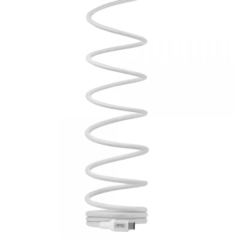 USB-C magnetpooliga kaabel Club 3D CAC-3032 — valge, magnetpooli disain laadimiseks ja andmeedastuseks