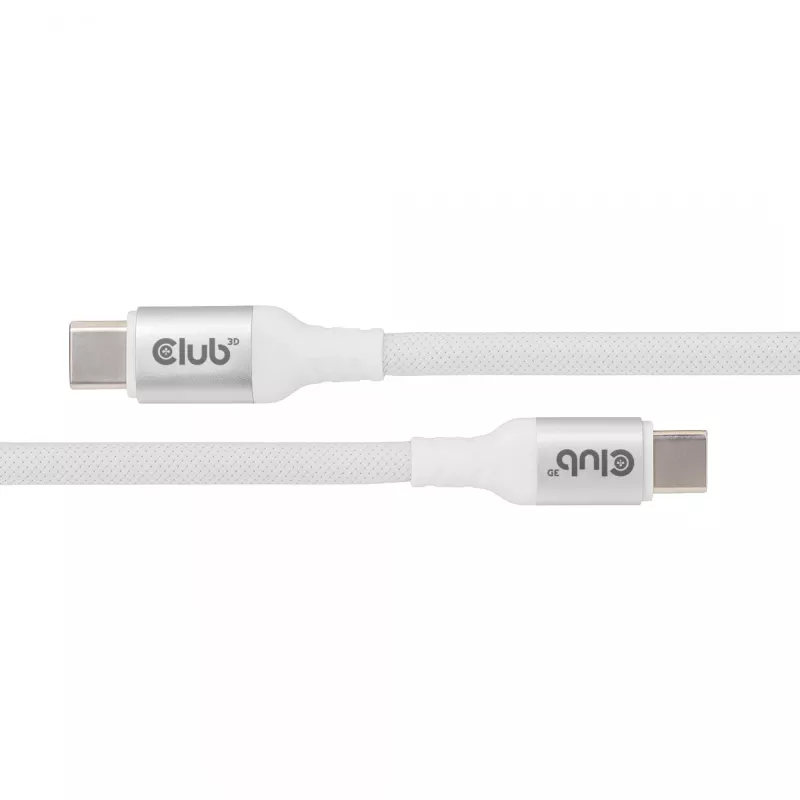 USB-C magnetpooliga kaabel Club 3D CAC-3032 — valge, magnetpooli disain laadimiseks ja andmeedastuseks