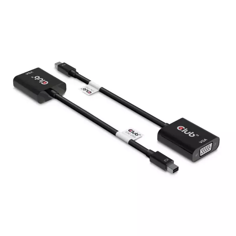 CLUB3D MiniDisplayPort™ VGA-le Must aktiivne adapter I/E