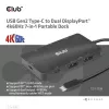 CLUB3D USB Gen2 USB-C to Dual DisplayPort 4k60Hz 7-in-1 HUB