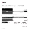 CLUB3D USB Gen2 USB-C to Dual DisplayPort 4k60Hz 7-in-1 HUB
