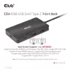 CLUB3D USB Gen2 USB-C to Dual DisplayPort 4k60Hz 7-in-1 HUB
