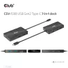 CLUB3D USB Gen2 USB-C to Dual DisplayPort 4k60Hz 7-in-1 HUB