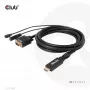 CLUB3D HDMI-VGA kaabel M/M 2m 28AWG