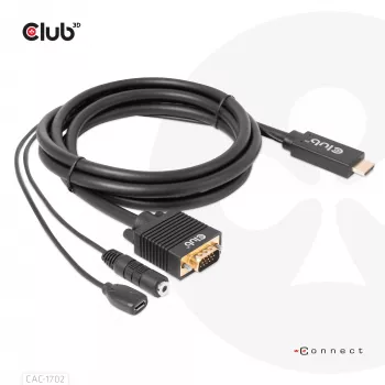 CLUB3D HDMI-VGA kaabel M/M 2m 28AWG