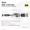 CLUB3D HDMI-VGA kaabel M/M 2m 28AWG