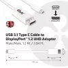 CLUB3D USB 3.1 Type C kaabel DisplayPort 1.2 UHD adapterile