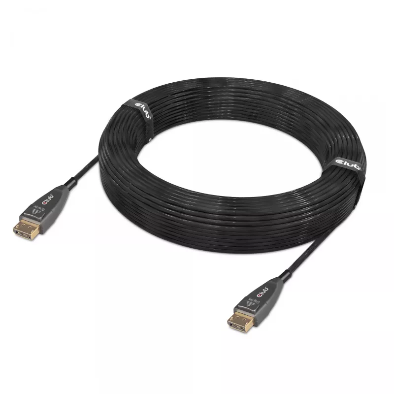 CLUB3D DisplayPort 1.4 aktiivne optiline kaabel, ühesuunaline, 4K120Hz 8K60Hz, M/M, 20m/65.62ft