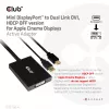 CLUB3D Mini DisplayPort to Dual Link DVI, HDCP OFF version Apple Cinema Display'de jaoks Aktiivneadapter