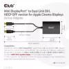 CLUB3D Mini DisplayPort to Dual Link DVI, HDCP OFF version Apple Cinema Display'de jaoks Aktiivneadapter