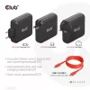 CLUB3D reisilaadija 100W GaN-tehnoloogiaga, nelja pordiga USB Type-A (2x) ja -C (2x), Power Delivery (PD) 3.0 tugi