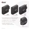 CLUB3D reisilaadija 100W GaN-tehnoloogiaga, nelja pordiga USB Type-A (2x) ja -C (2x), Power Delivery (PD) 3.0 tugi