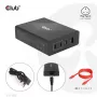 CLUB3D Travel Charger 132W GAN tehnoloogiaga, nelja pordiga USB Type-A ja -C, toega Power Delivery(PD) 3.0