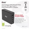 CLUB3D Travel Charger 132W GAN tehnoloogiaga, nelja pordiga USB Type-A ja -C, toega Power Delivery(PD) 3.0