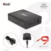CLUB3D Travel Charger 132W GAN tehnoloogiaga, nelja pordiga USB Type-A ja -C, toega Power Delivery(PD) 3.0