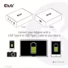 CLUB3D Travel Charger 132W GAN tehnoloogiaga, nelja pordiga USB Type-A ja -C, toega Power Delivery(PD) 3.0