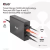 CLUB3D Travel Charger 132W GAN tehnoloogiaga, nelja pordiga USB Type-A ja -C, toega Power Delivery(PD) 3.0