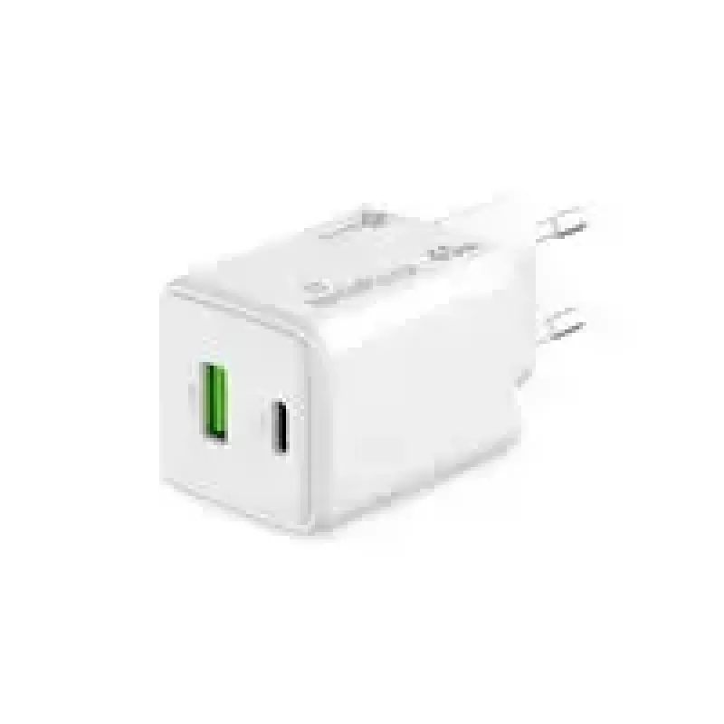 MediaRange MRMA113-2 USB-C 45W vahelduvvoolu siseruumide laadija nutitelefonile ja tahvelarvutile, valge, sisend 100–240 V