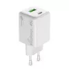 MediaRange MRMA113-2 USB-C 45W vahelduvvoolu siseruumide laadija nutitelefonile ja tahvelarvutile, valge, sisend 100–240 V